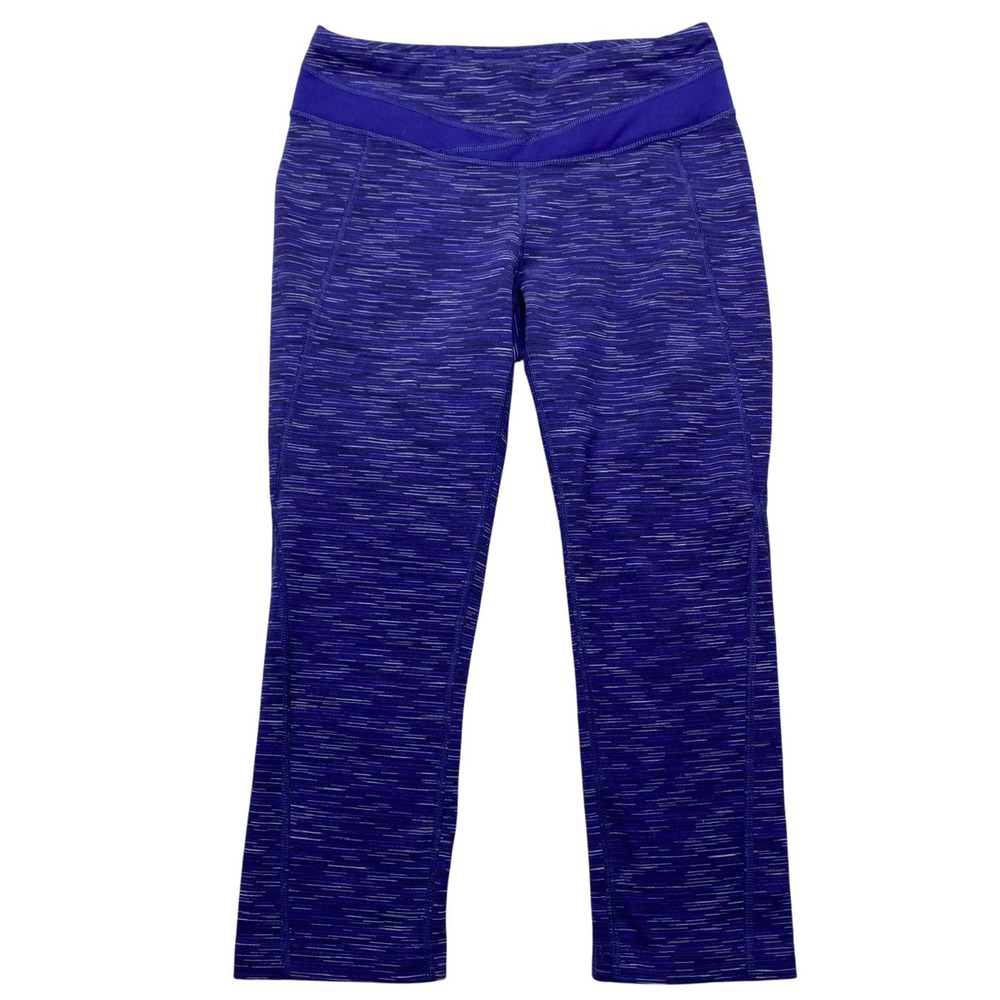 Lucy Powerflex Capri Leggings Purple Marled Activewear Athletic Pants Womens S P